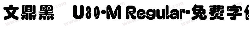 文鼎黑體U30-M Regular字体转换